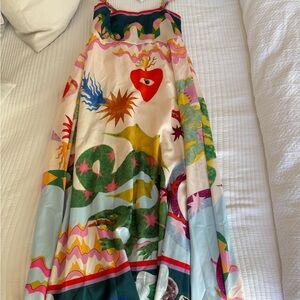 Colorful Dress with Heart and Nature Motif